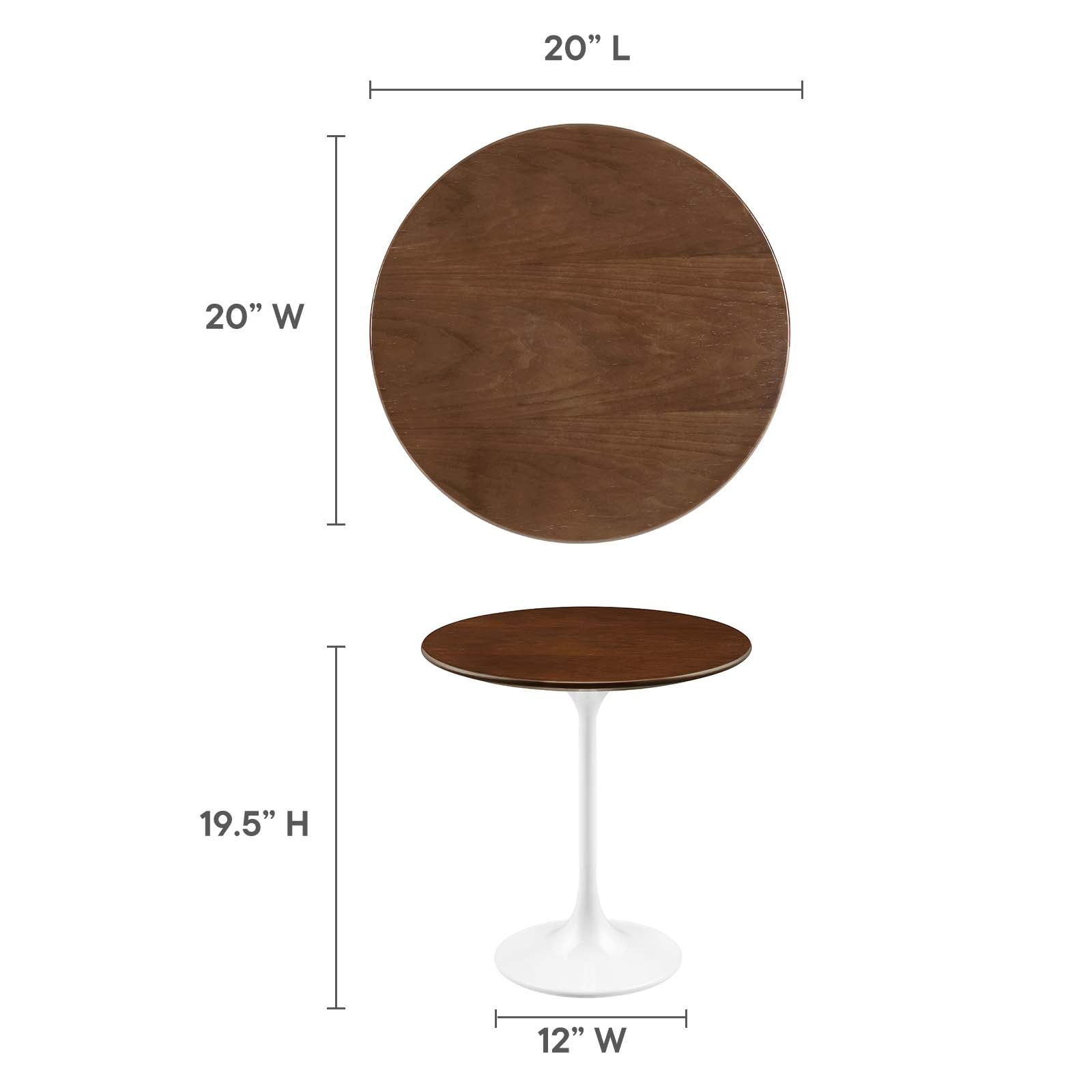 Tulip Side Table Walnut