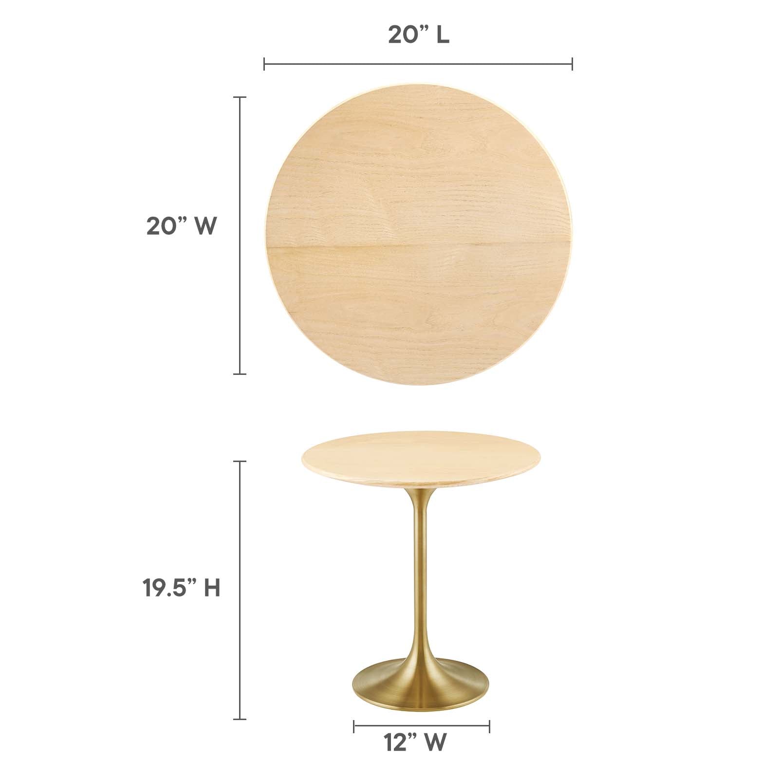 Tulip Side Table Natural