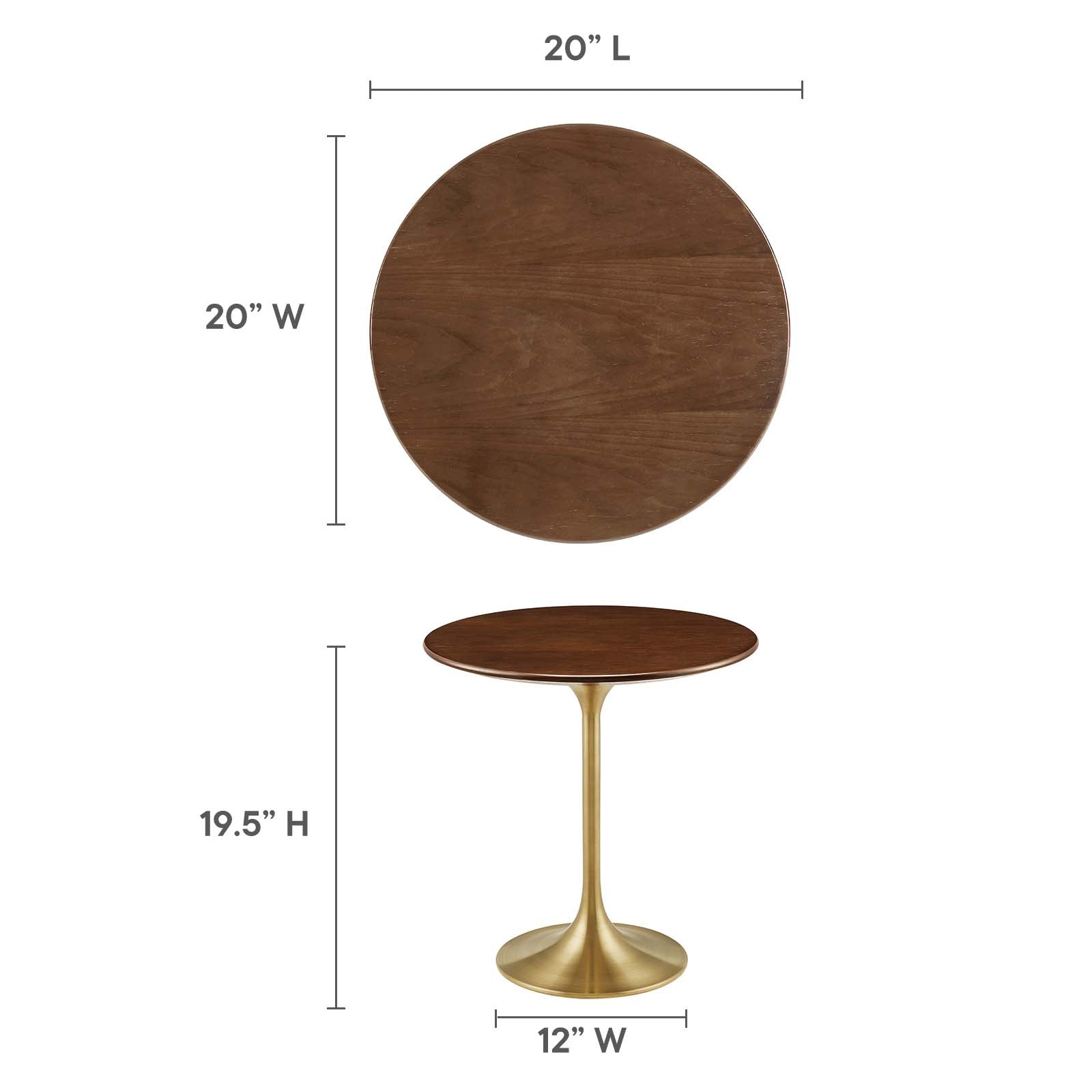 Tulip Side Table Walnut