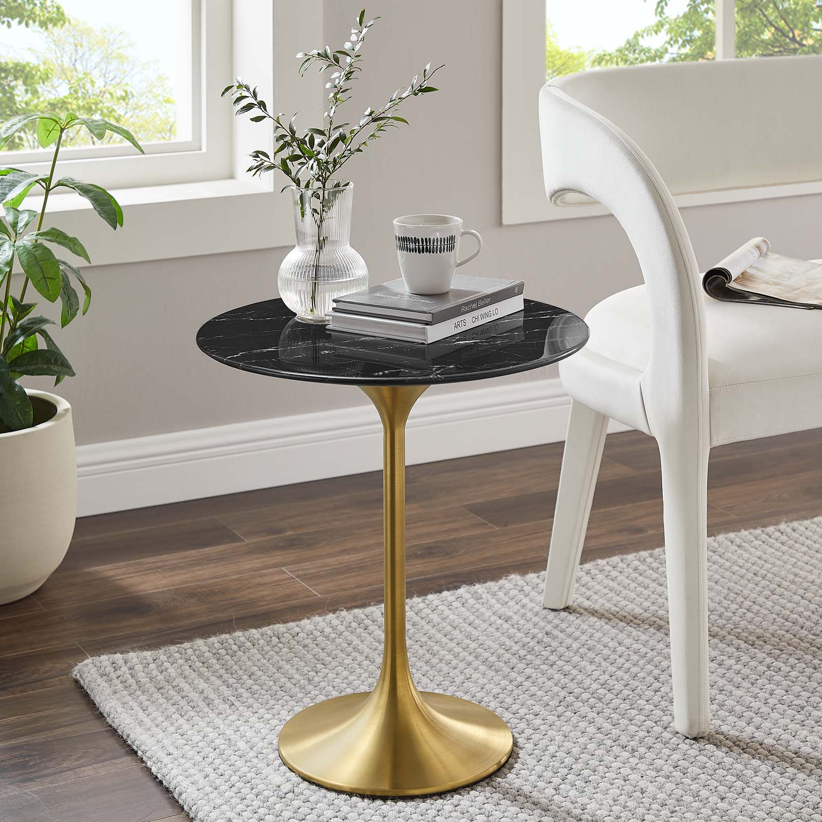 Tulip SideTable In Artificial Marble