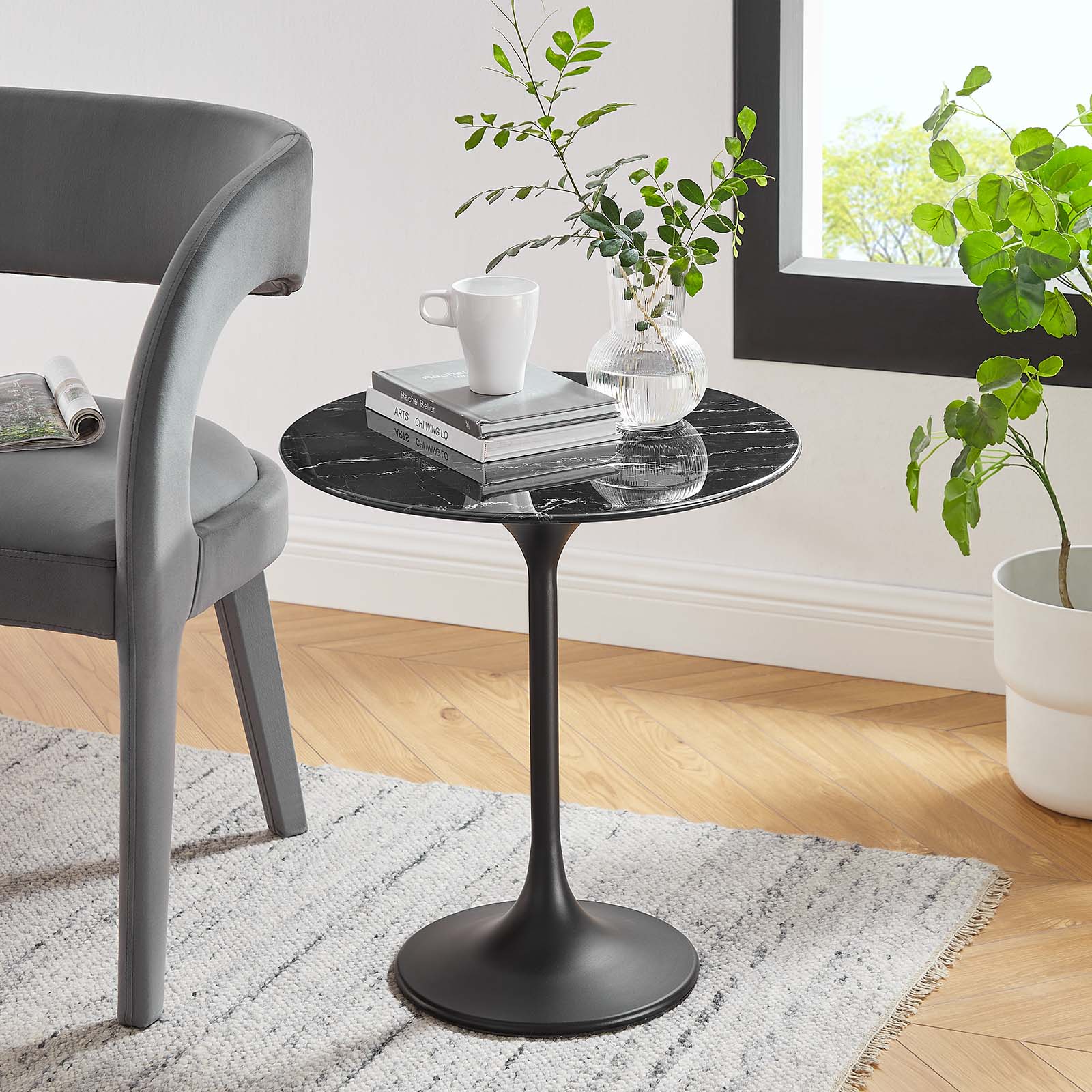 Tulip SideTable In Artificial Marble