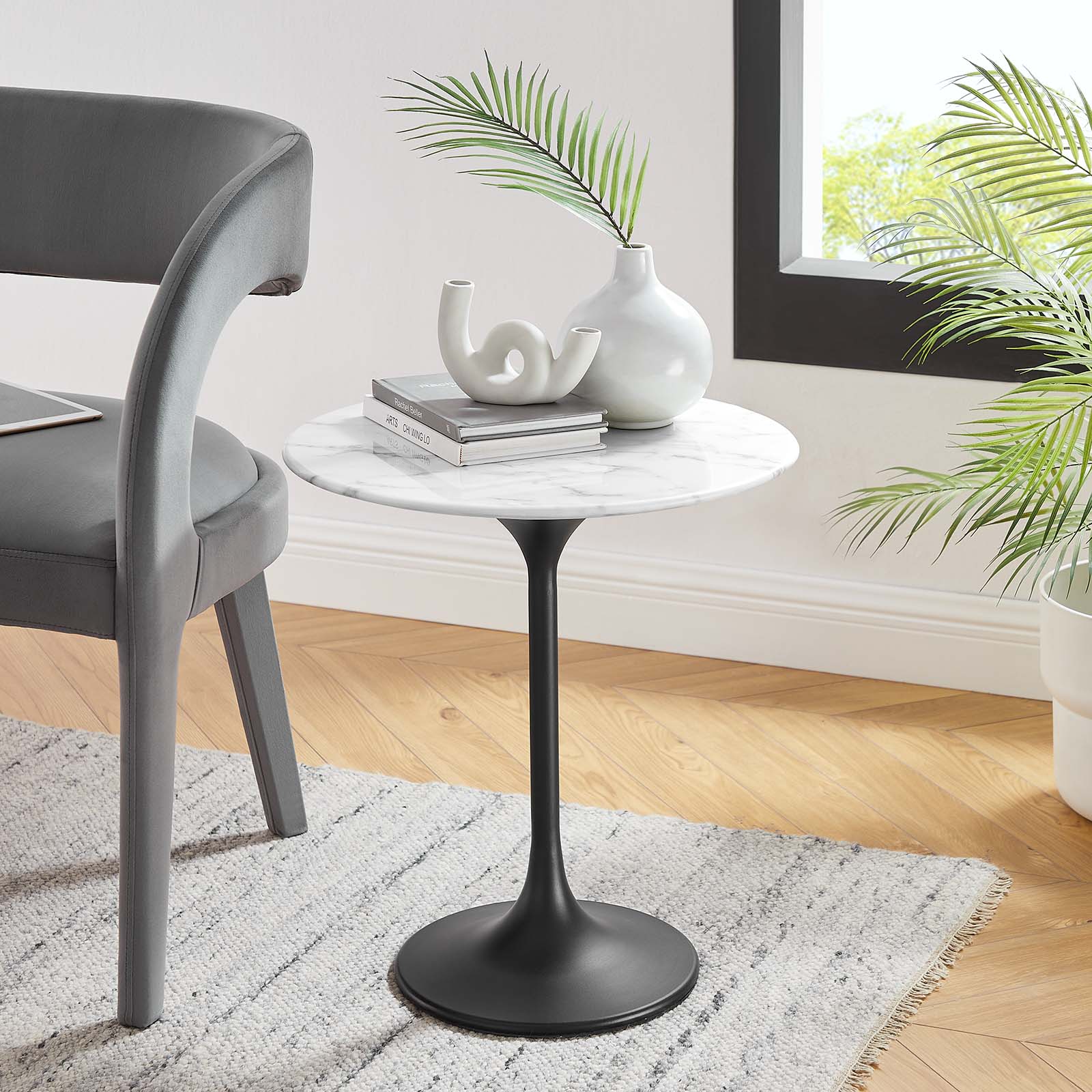 Tulip SideTable In Artificial Marble