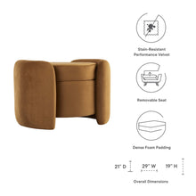 Load image into Gallery viewer, Nebula Upholstered Performance Velvet Ottoman