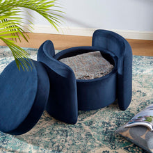 Load image into Gallery viewer, Nebula Upholstered Performance Velvet Ottoman