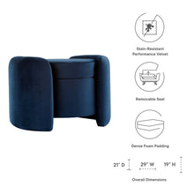 Load image into Gallery viewer, Nebula Upholstered Performance Velvet Ottoman
