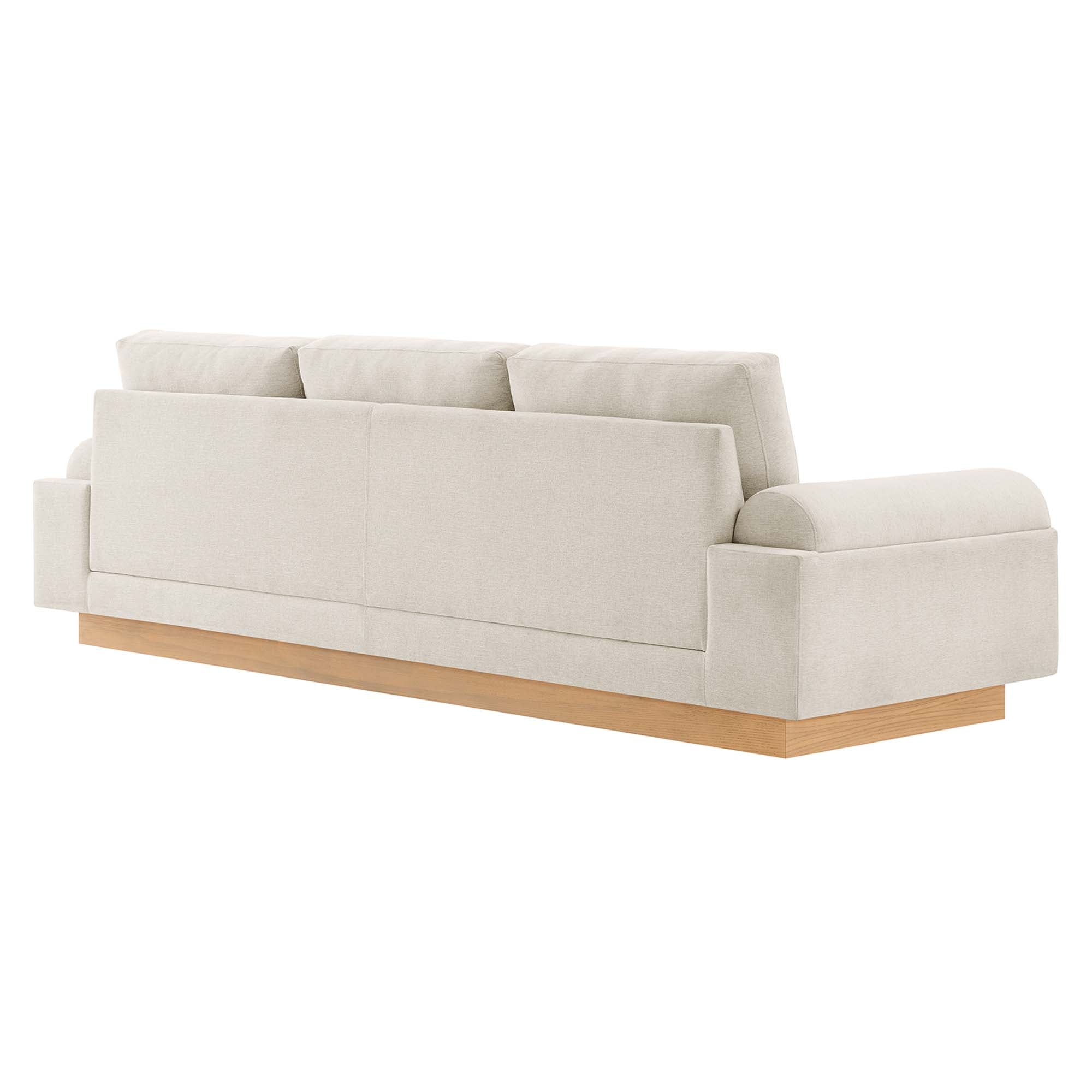 Oasis Upholstered Fabric Sofa: Modern Design, Cozy Seating, Stain-Resistant Comfort