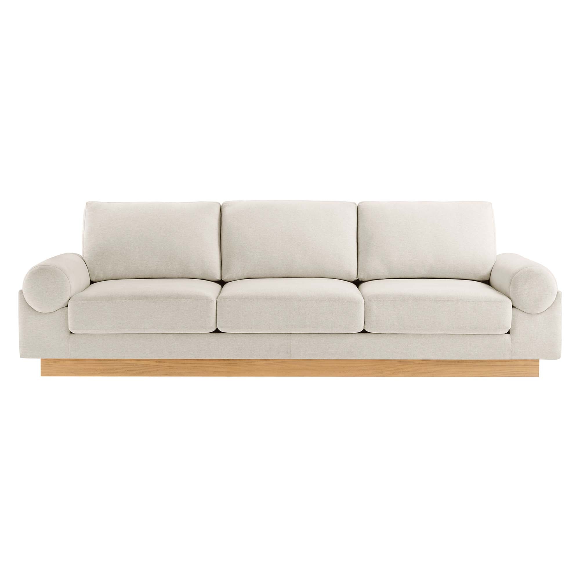 Oasis Upholstered Fabric Sofa: Modern Design, Cozy Seating, Stain-Resistant Comfort