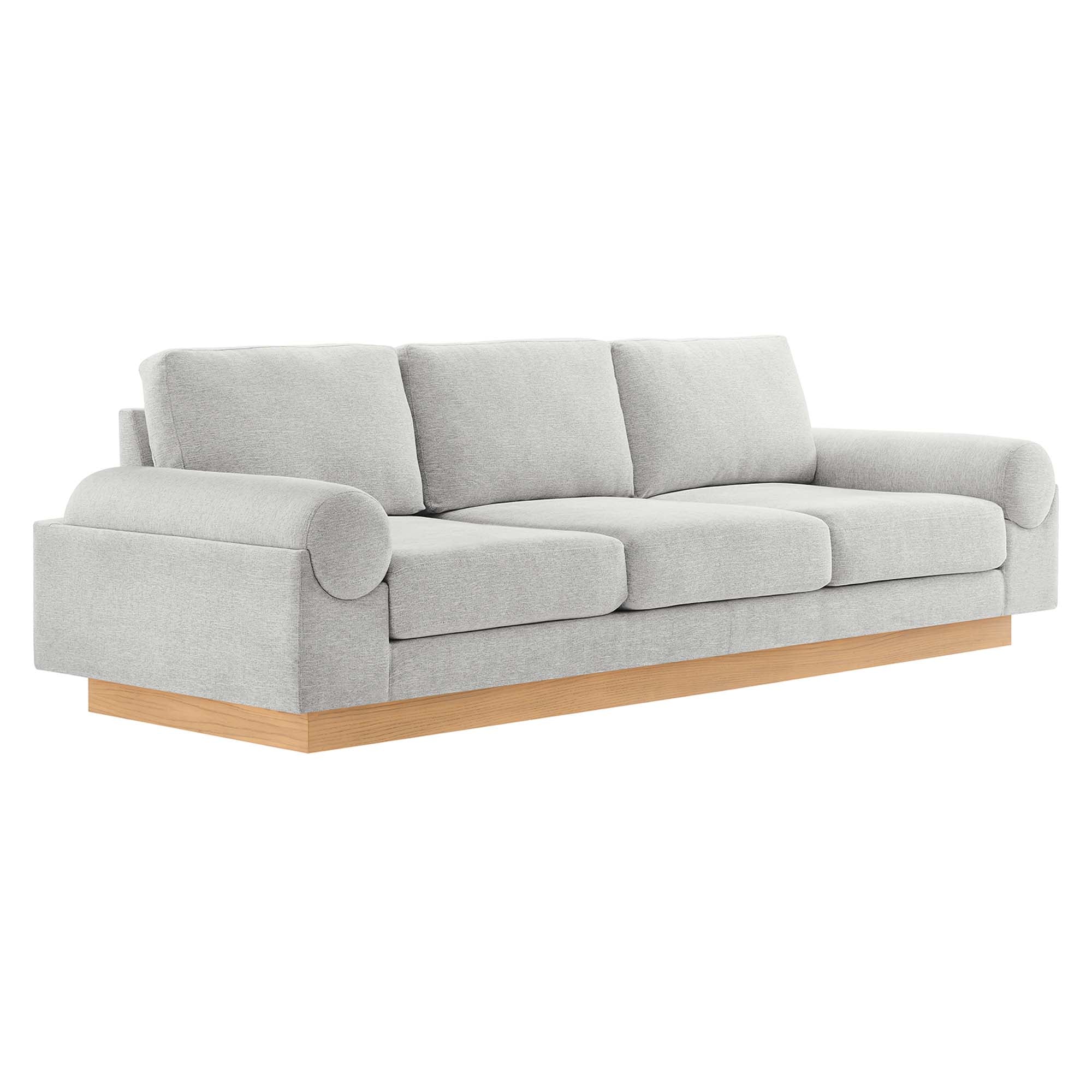 Oasis Upholstered Fabric Sofa: Modern Design, Cozy Seating, Stain-Resistant Comfort