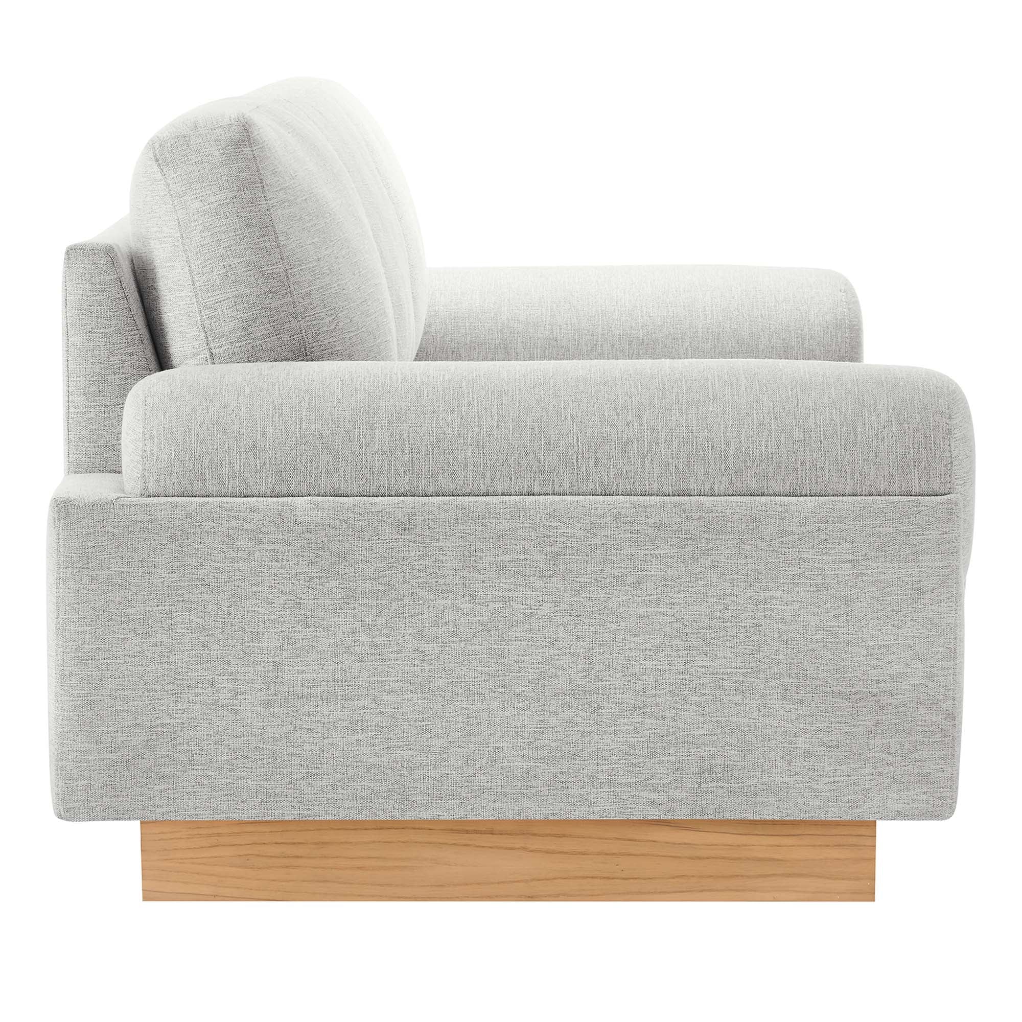 Oasis Upholstered Fabric Sofa: Modern Design, Cozy Seating, Stain-Resistant Comfort