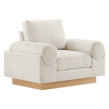 Load image into Gallery viewer, Oasis Upholstered Fabric Armchair: Modern Design, Cozy Seat, Stain-Resistant Comfort