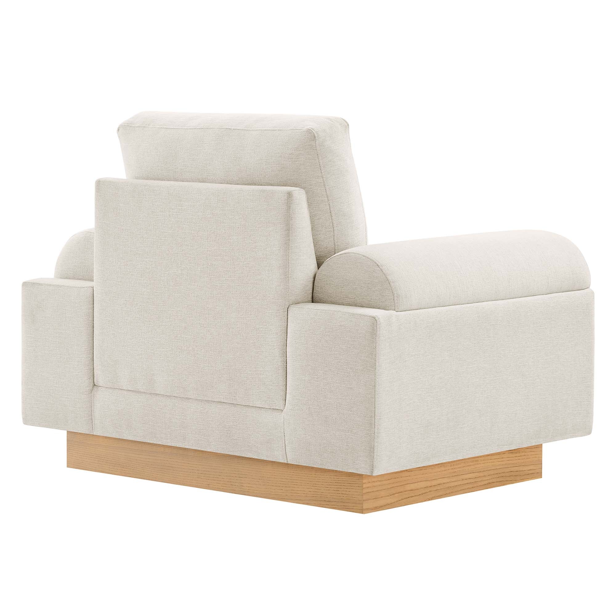 Oasis Upholstered Fabric Armchair: Modern Design, Cozy Seat, Stain-Resistant Comfort
