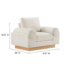 Load image into Gallery viewer, Oasis Upholstered Fabric Armchair: Modern Design, Cozy Seat, Stain-Resistant Comfort