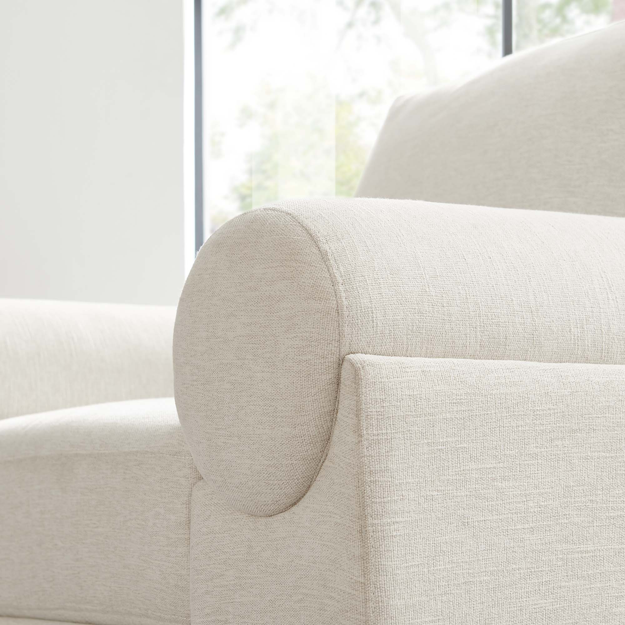 Oasis Upholstered Fabric Armchair: Modern Design, Cozy Seat, Stain-Resistant Comfort