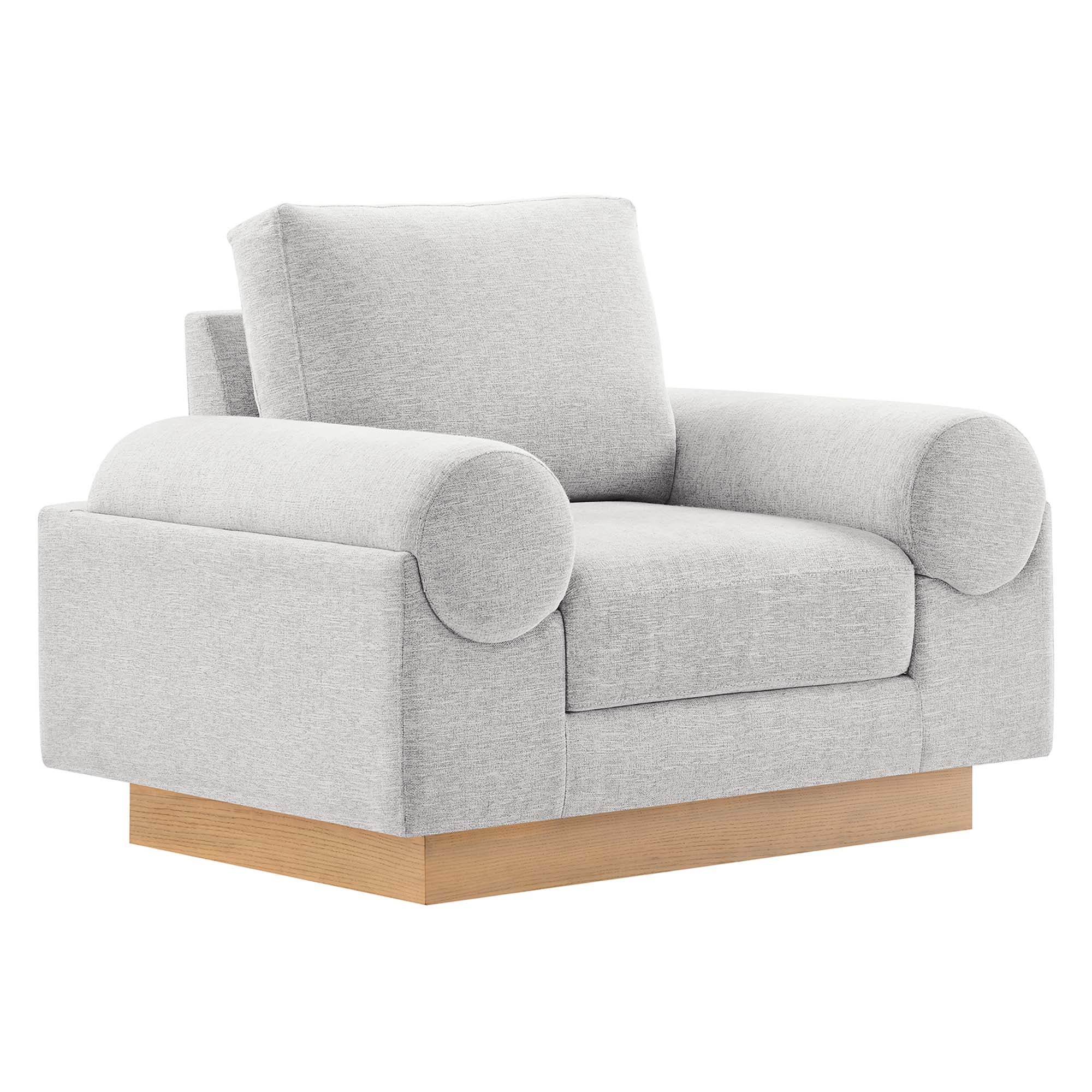 Oasis Upholstered Fabric Armchair: Modern Design, Cozy Seat, Stain-Resistant Comfort