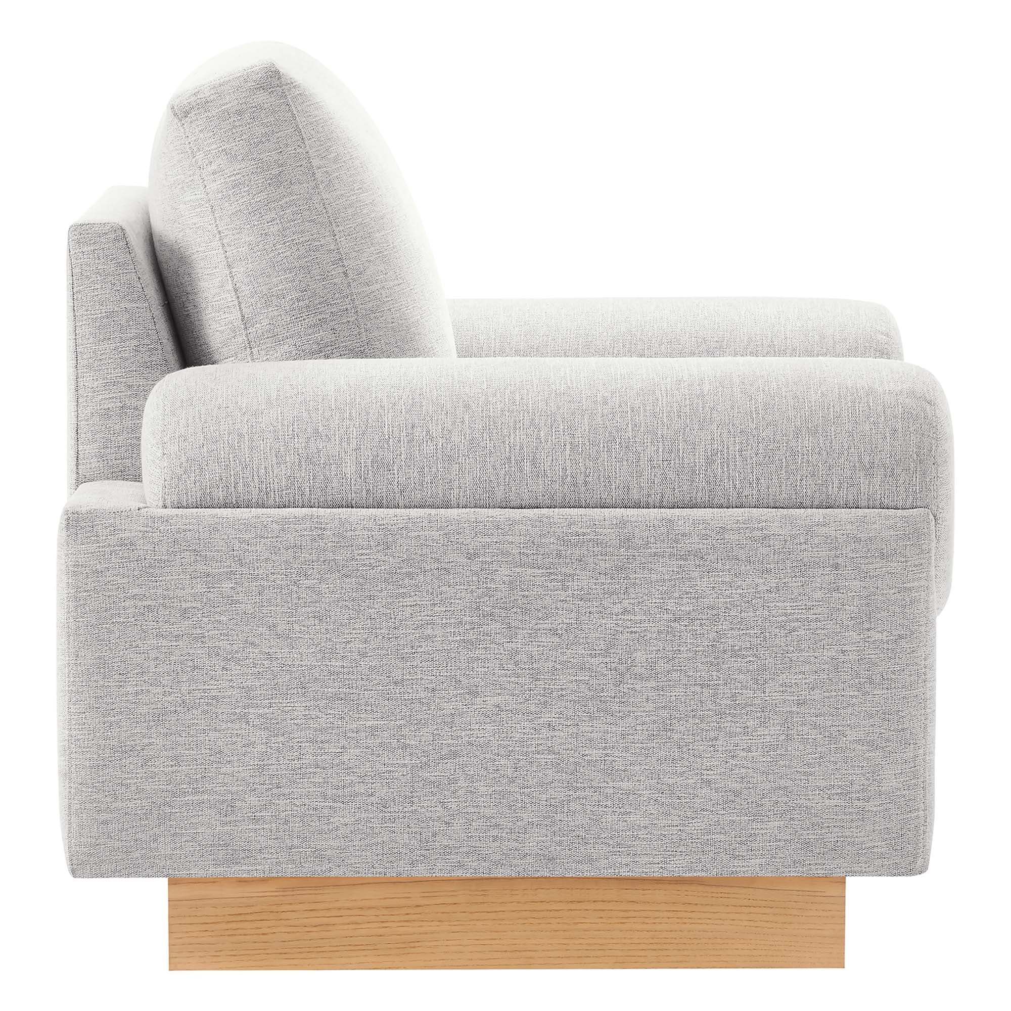 Oasis Upholstered Fabric Armchair: Modern Design, Cozy Seat, Stain-Resistant Comfort