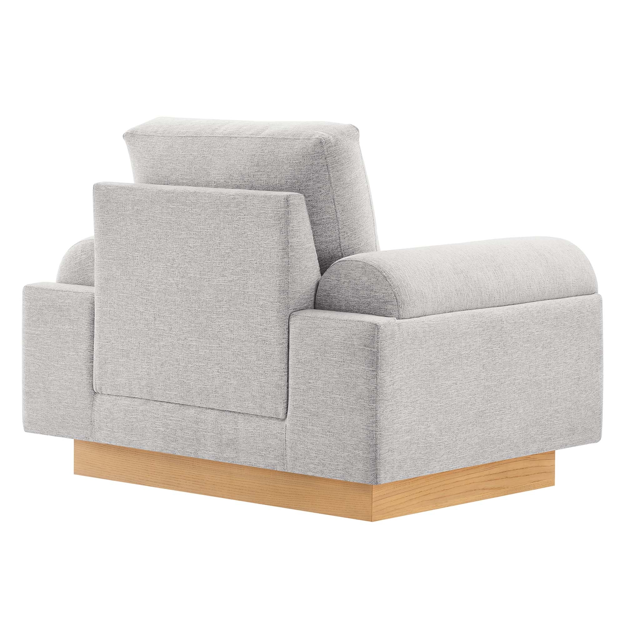 Oasis Upholstered Fabric Armchair: Modern Design, Cozy Seat, Stain-Resistant Comfort