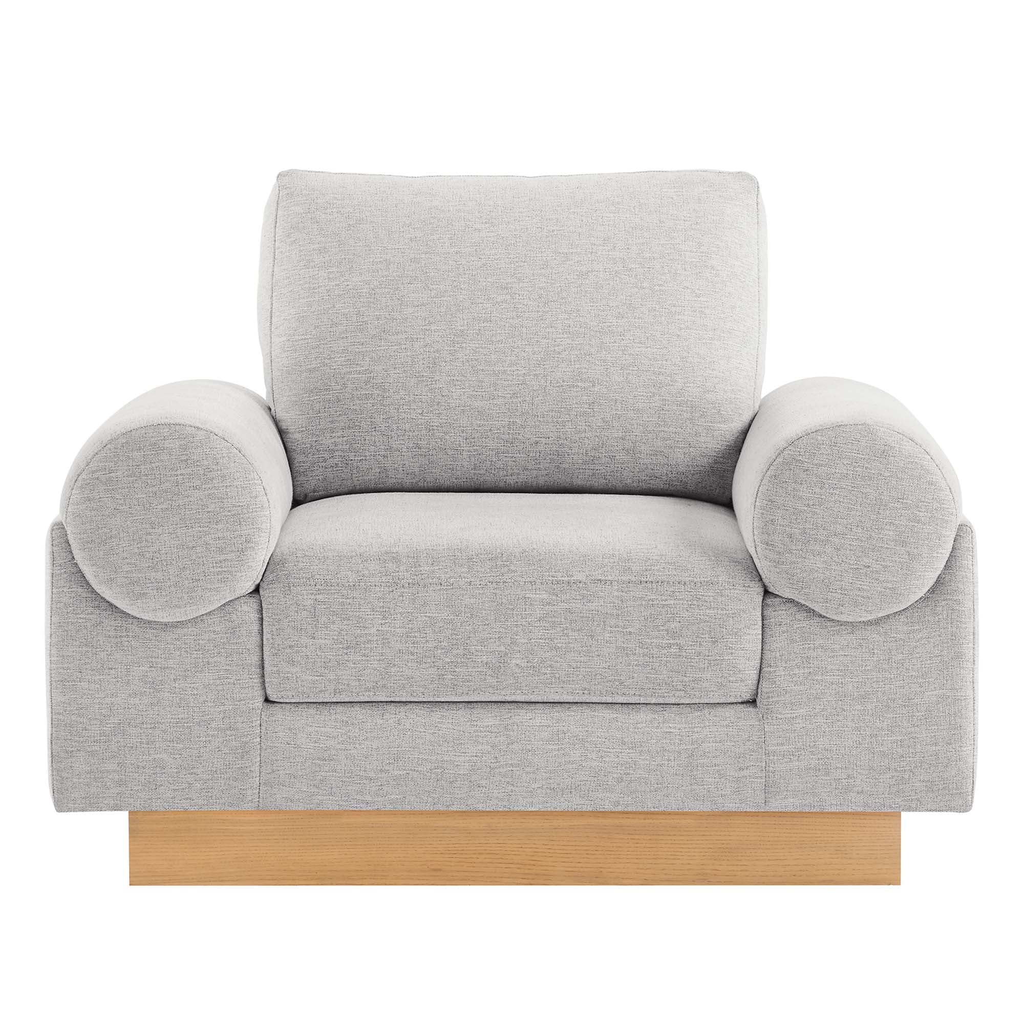 Oasis Upholstered Fabric Armchair: Modern Design, Cozy Seat, Stain-Resistant Comfort