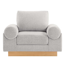 Load image into Gallery viewer, Oasis Upholstered Fabric Armchair: Modern Design, Cozy Seat, Stain-Resistant Comfort