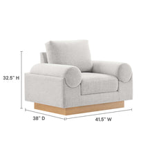 Load image into Gallery viewer, Oasis Upholstered Fabric Armchair: Modern Design, Cozy Seat, Stain-Resistant Comfort