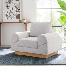 Load image into Gallery viewer, Oasis Upholstered Fabric Armchair: Modern Design, Cozy Seat, Stain-Resistant Comfort