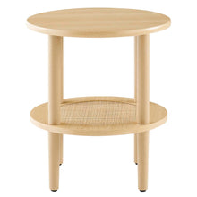 Load image into Gallery viewer, Delta Side Table With Rattan Shelf