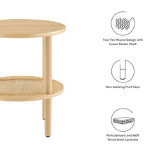 Load image into Gallery viewer, Delta Side Table With Rattan Shelf