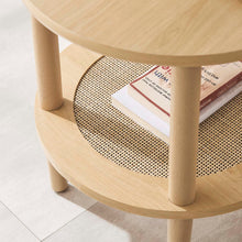 Load image into Gallery viewer, Delta Side Table With Rattan Shelf