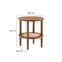 Load image into Gallery viewer, Delta Side Table With Rattan Shelf