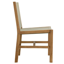 Load image into Gallery viewer, Vienna Outdoor Patio Teak and Rope Armless Dining Chairs Set of 2