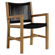 Load image into Gallery viewer, Vienna Outdoor Patio Teak and Rope Dining Armchairs Set of 2