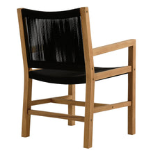 Load image into Gallery viewer, Vienna Outdoor Patio Teak and Rope Dining Armchairs Set of 2