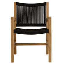 Load image into Gallery viewer, Vienna Outdoor Patio Teak and Rope Dining Armchairs Set of 2