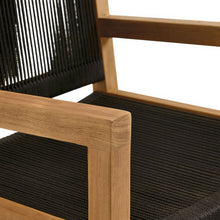 Load image into Gallery viewer, Vienna Outdoor Patio Teak and Rope Dining Armchairs Set of 2