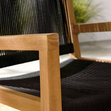 Load image into Gallery viewer, Vienna Outdoor Patio Teak and Rope Dining Armchairs Set of 2