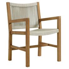 Load image into Gallery viewer, Vienna Outdoor Patio Teak and Rope Dining Armchairs Set of 2