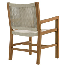 Load image into Gallery viewer, Vienna Outdoor Patio Teak and Rope Dining Armchairs Set of 2