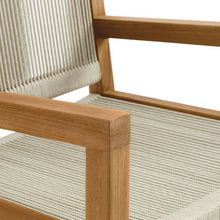 Load image into Gallery viewer, Vienna Outdoor Patio Teak and Rope Dining Armchairs Set of 2