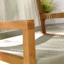 Load image into Gallery viewer, Vienna Outdoor Patio Teak and Rope Dining Armchairs Set of 2