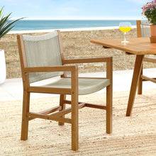 Load image into Gallery viewer, Vienna Outdoor Patio Teak and Rope Dining Armchairs Set of 2