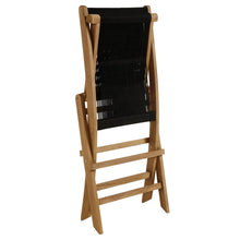 Load image into Gallery viewer, Vienna Outdoor Patio Teak and Rope Folding Chairs Set of 4