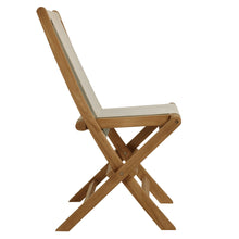 Load image into Gallery viewer, Vienna 2-Piece Outdoor Patio Teak and Rope Folding Accent Lounge Chair and Ottoman Set