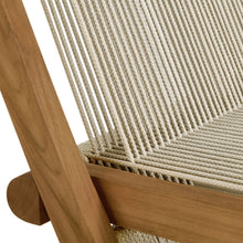 Load image into Gallery viewer, Vienna Outdoor Patio Teak and Rope Folding Chairs Set of 4