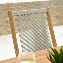Load image into Gallery viewer, Vienna Outdoor Patio Teak and Rope Folding Chairs Set of 4