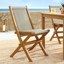 Load image into Gallery viewer, Vienna Outdoor Patio Teak and Rope Folding Chairs Set of 4