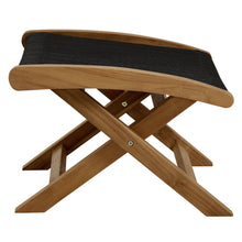 Load image into Gallery viewer, Vienna 2-Piece Outdoor Patio Teak and Rope Folding Accent Lounge Chair and Ottoman Set