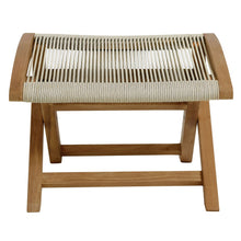 Load image into Gallery viewer, Vienna 2-Piece Outdoor Patio Teak and Rope Folding Accent Lounge Chair and Ottoman Set