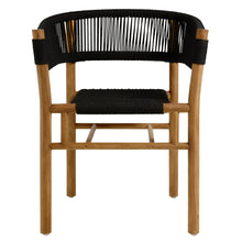 Load image into Gallery viewer, Vienna 7-Piece Outdoor Patio Teak and Rope Dining Set with Curved-Back Armchairs