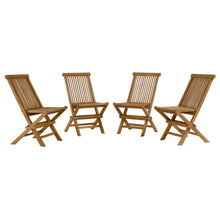 Load image into Gallery viewer, Vienna Outdoor Patio Teak Wood Folding Dining Chairs Set of 4