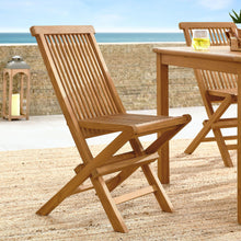 Load image into Gallery viewer, Vienna Outdoor Patio Teak Wood Folding Dining Chairs Set of 4