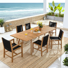 Load image into Gallery viewer, Vienna 7-Piece Outdoor Patio Teak and Rope Dining Set